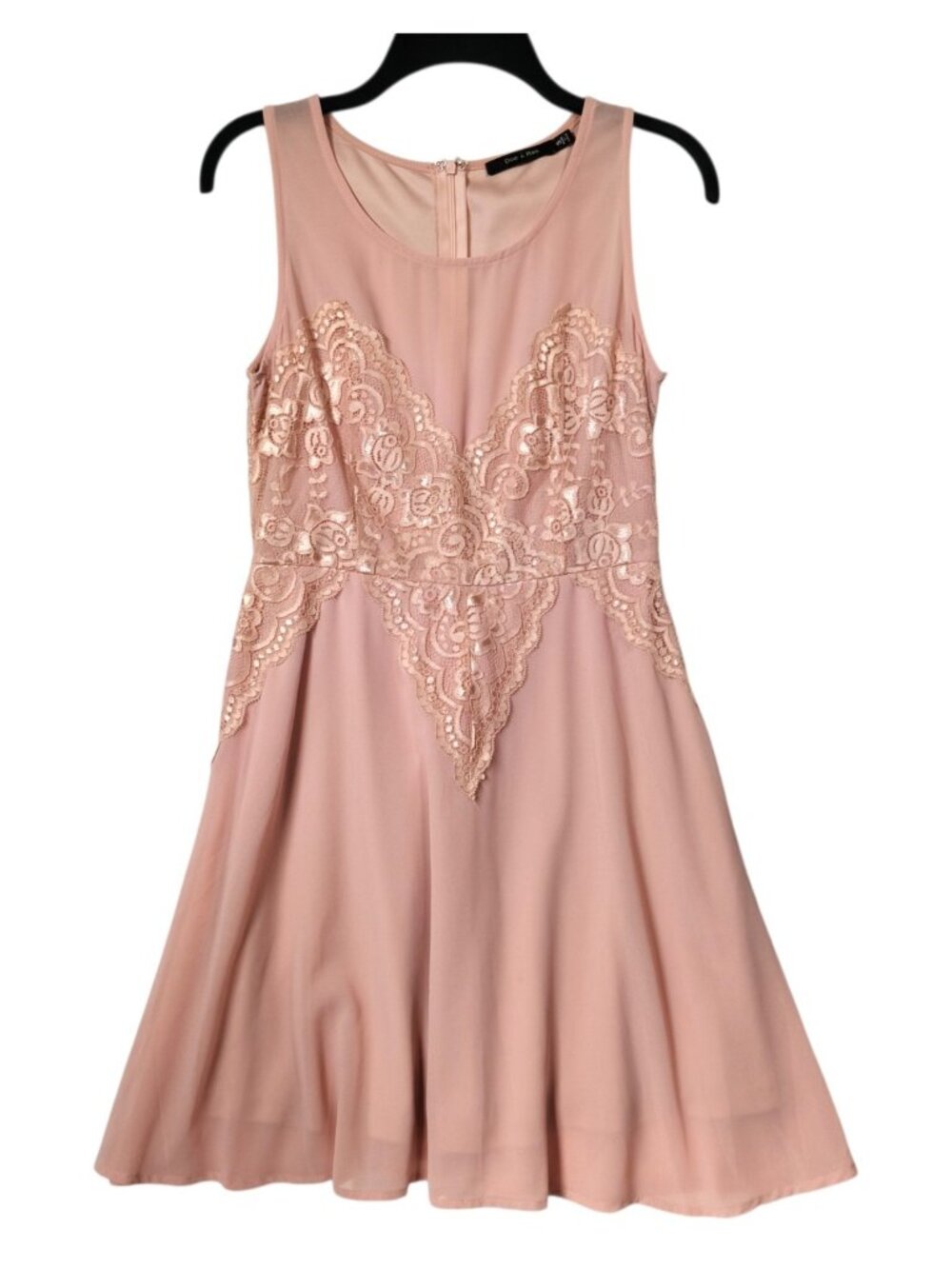 Doe and Rae Women's Small Pale Pink Short Dress Sleeveless Party Event Cocktail